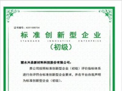 全縣首家！遂昌一企業(yè)通過(guò)國(guó)家級(jí)標(biāo)準(zhǔn)創(chuàng)新型企業(yè)認(rèn)定